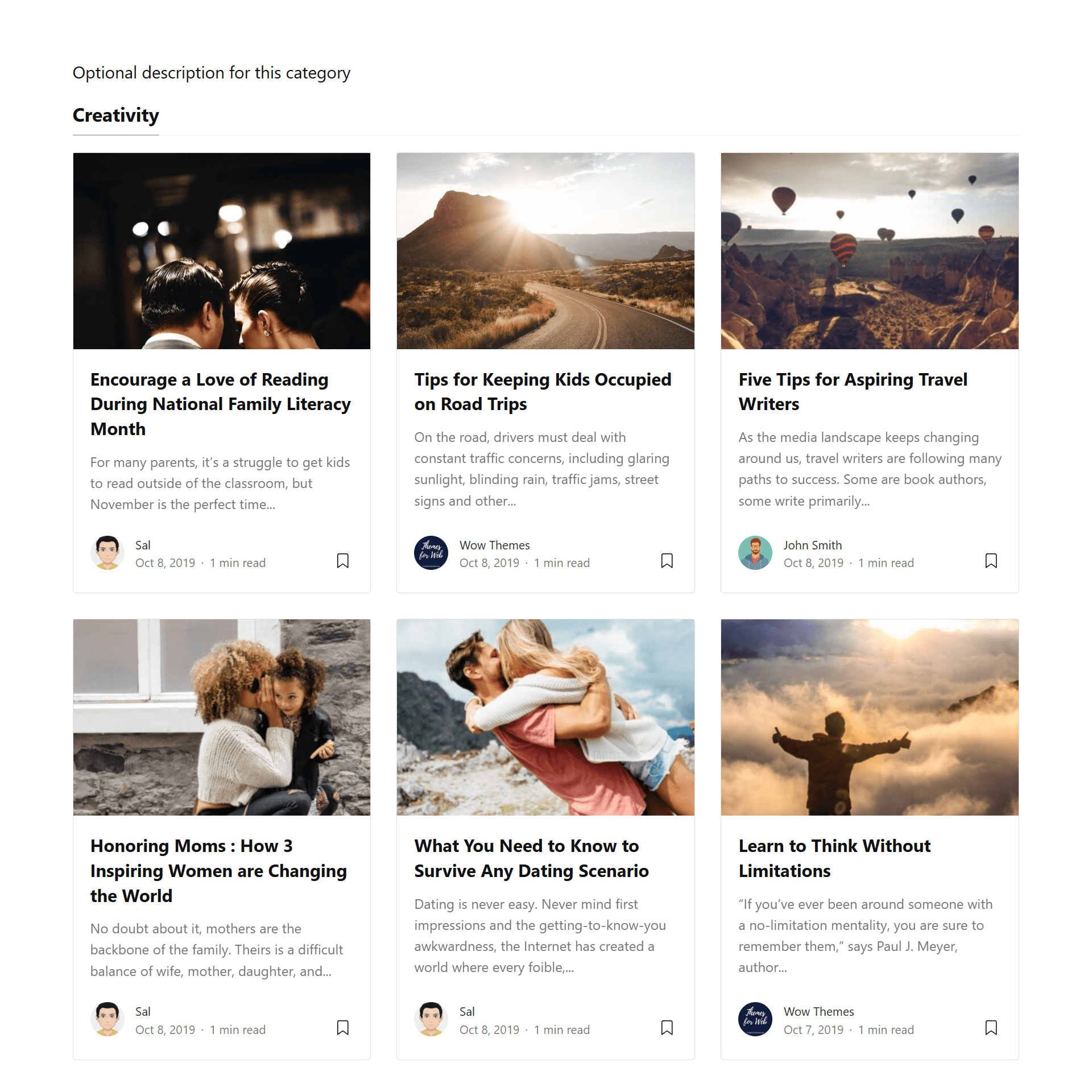 CATEGORY LAYOUT WordPress Theme WowThemes