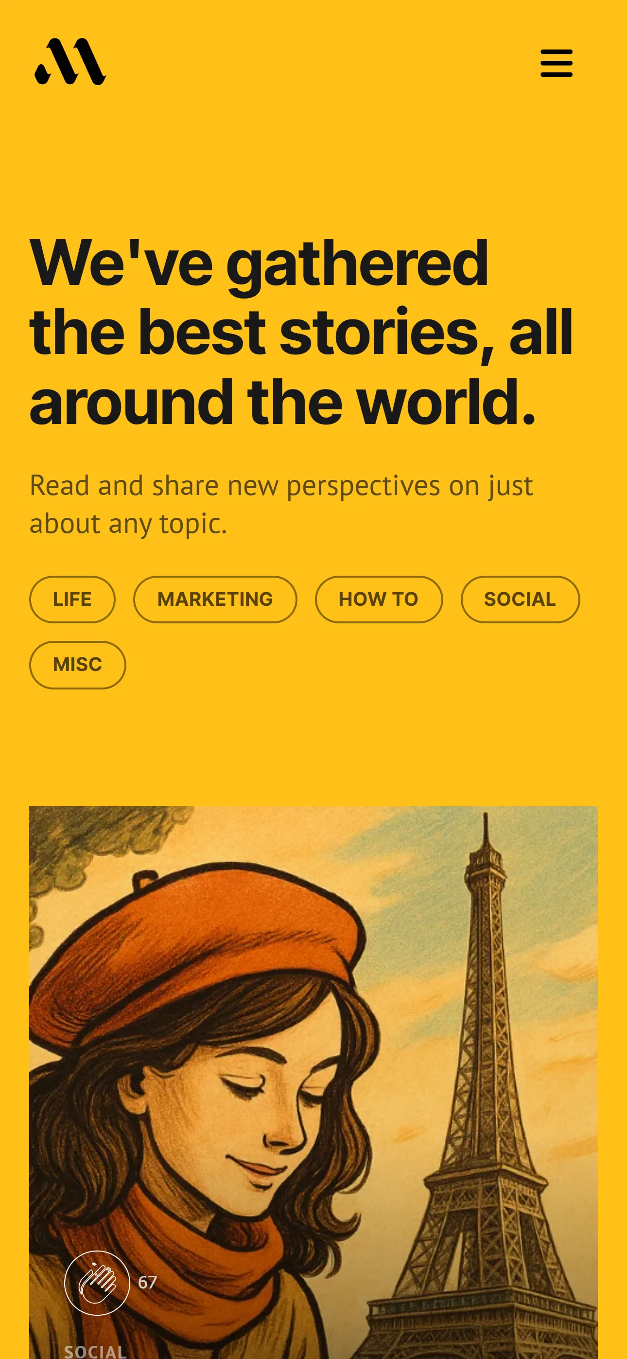 Medley WordPress Theme Mobile View